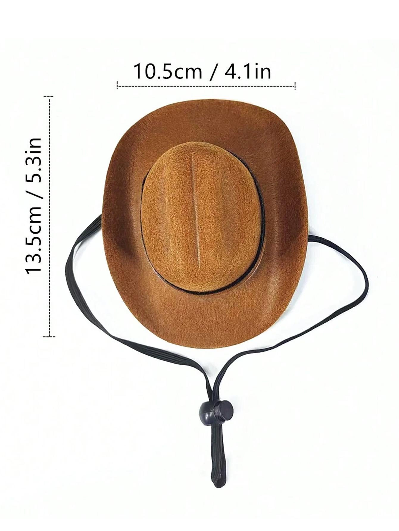 

1pc M/L Cat Gentleman Hat, Cowboy Pet Hat For Dog And Cat Cosplay Cap - Perfect For Holiday Costume Parties And Photo Shoots