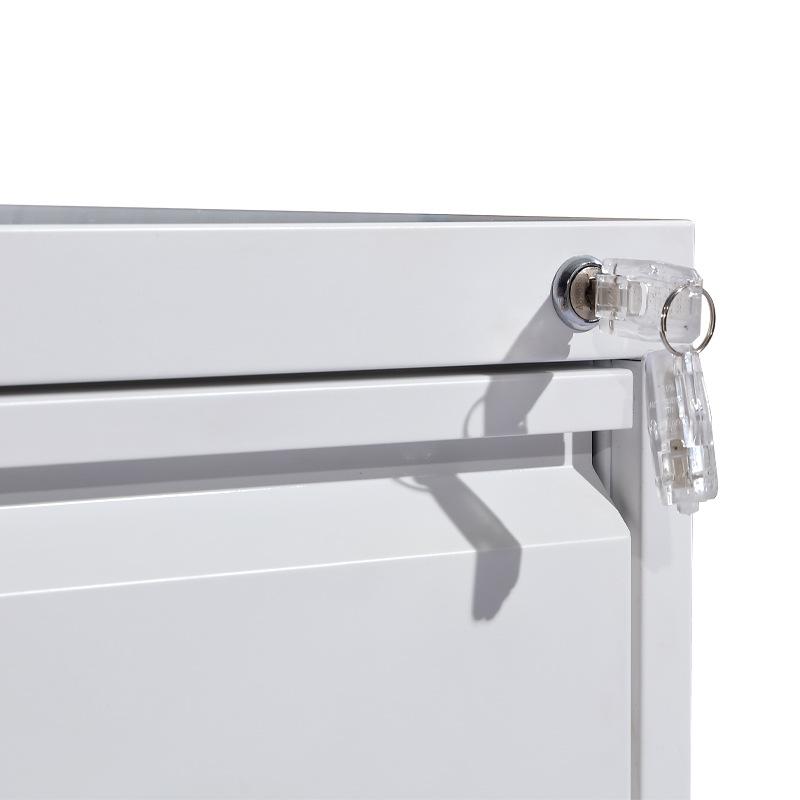 Movable Steel Under-Desk Cabinet with Locking Drawers