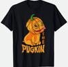 The Pugkin Dog Trick Or Treating Pug Lover Halloween T Shirt Men Unisex T-Shirt