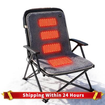 Tapis Chauffant USB 5V Chauffe-Siège Batterie Externe Non Incluse Coussin de Siège Chauffant Pliable pour Camping Extérieur Bureau