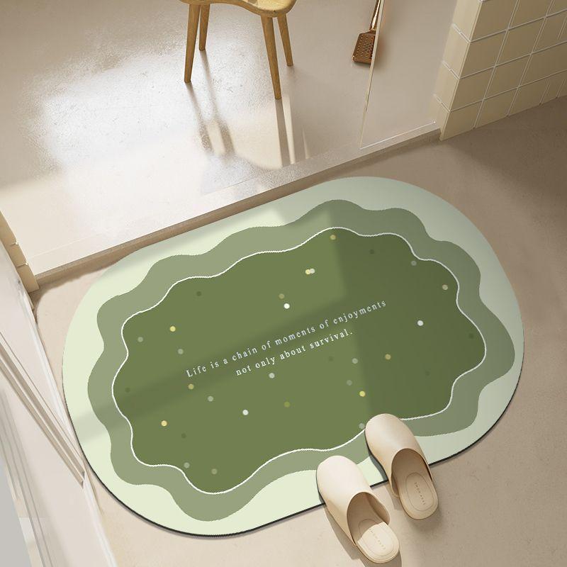 

Diatom Mud Bathroom Absorbent Floor Mat Small Fresh Household Toilet Non-Slip Quick-Drying Upholstered Carpet Toilet Foot Mat Quality 40X60cm 15.7X23.6in