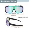 Sports Sunglasses for Polarized for Black Colorful Green [uxcell] Men, Lenses, Cycling, Hiking, Driving, Fishing, Frame,