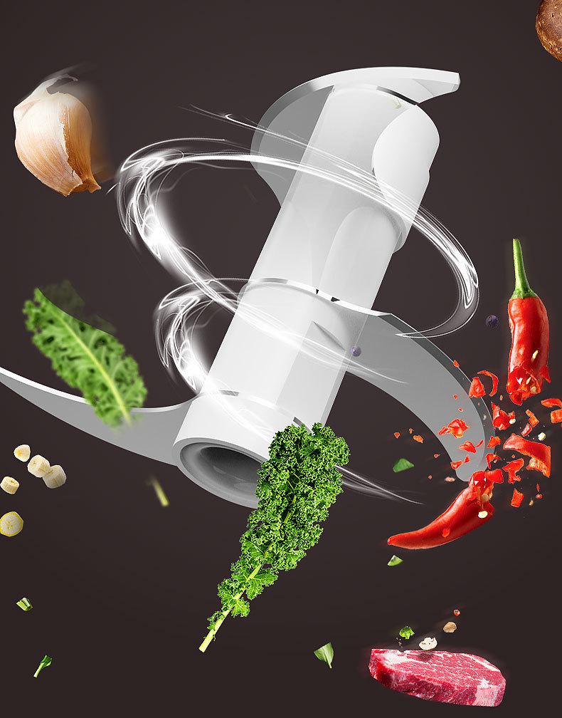 Compact Wireless Electric Garlic and Meat Grinder - Baby Food Maker & Multifunctional Food Processor