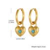 Vintage Heart Pendant Necklace Women Satellite Beads Chain Turquoise Love Necklace 18K Gold Plated Fashion Accessoreis