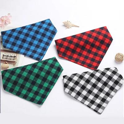 Classic Red Black Plaid Pet Dog Bandana Cat Puppy Pet Dog Accessories Pet Neckerchief Scarf Dog Saliva Towel