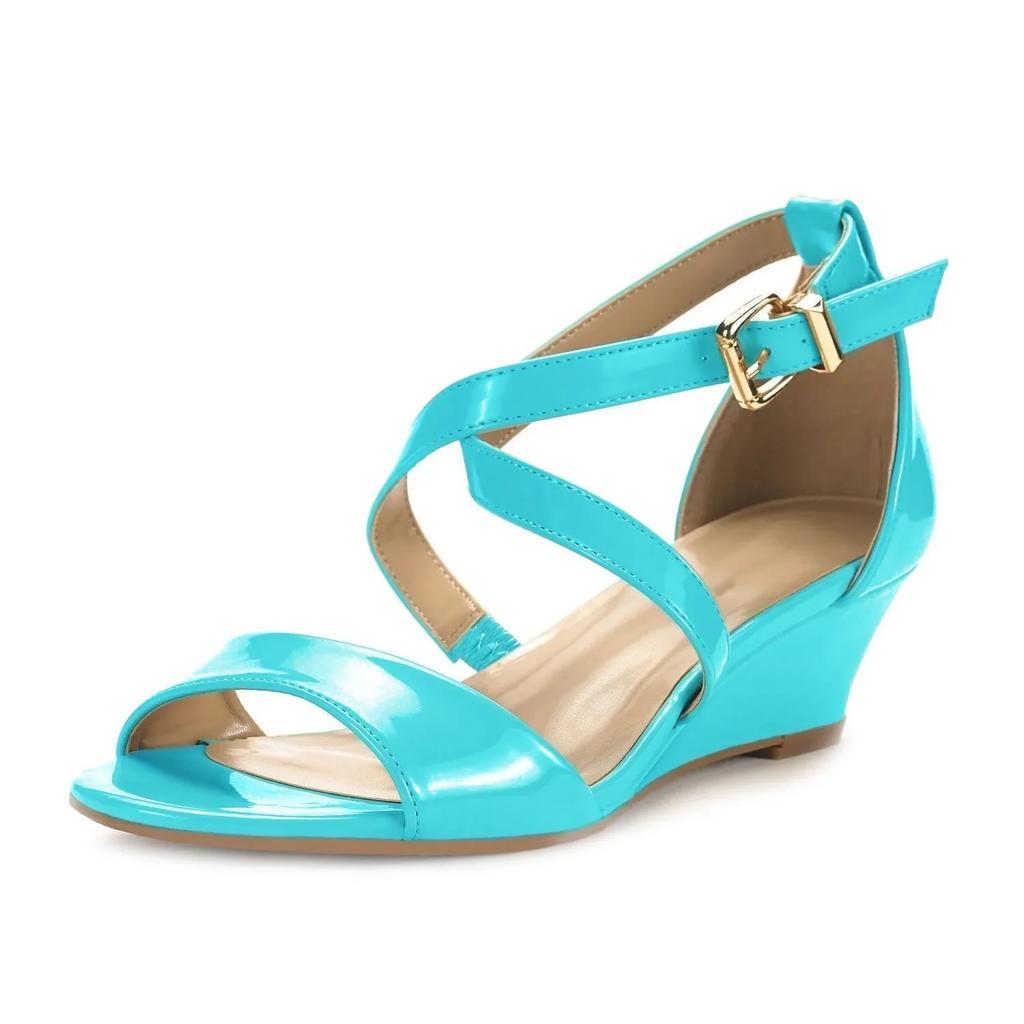 Damen Sandalen Sommer Neu Lässig Keilabsatz Plateau High Heels Weiblich Atmungsaktiv Offene Zehen Sandale Damen Designer Luxusschuhe