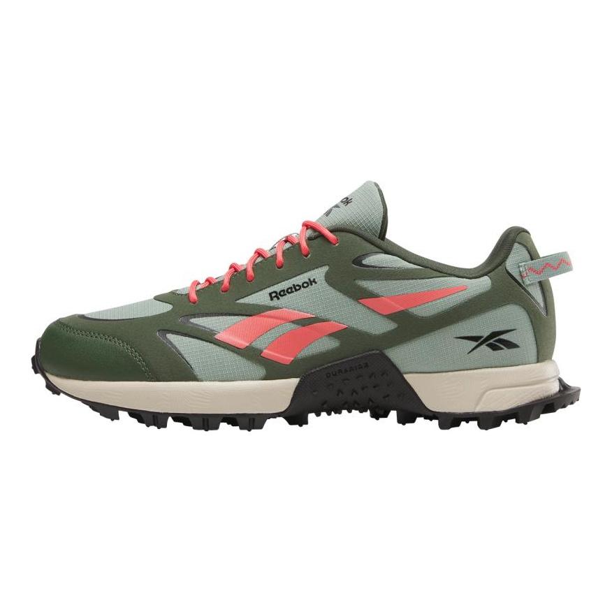 Reebok Abrasion Resistant Low Top Casual Trail Running Shoes Women's Green/Pink Sneakers 100209958