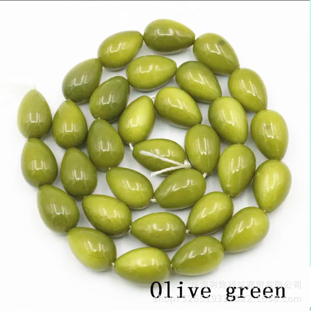 9x13mm Teardrop Glass Shell Beads - Painted, Non-Peeling, Loose Beads for DIY Jewelry.