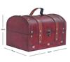 R_planning Retro Antike Holzschatztruhe Aufbewahrungsbox Gewölbt mit Nieten
