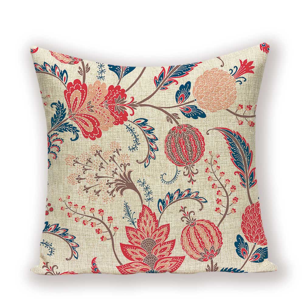Vintage Home Decor Cushion Covers Flower Floral Pillowcase For Sofa Nordic Throw Pillow Covers 45 X 45 Cm Quality Polyester Pill
