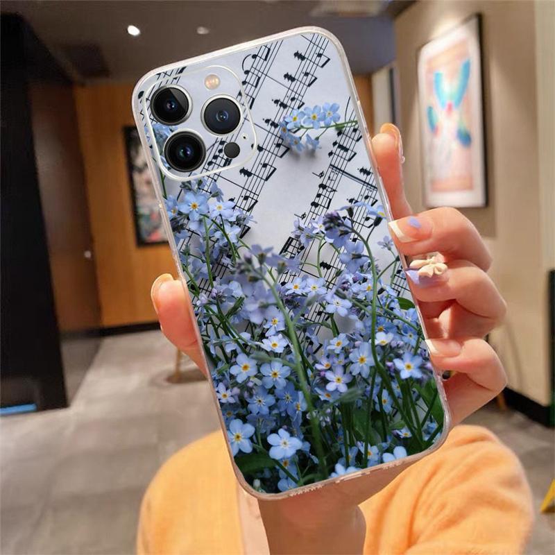 Flower Aesthetic Phone Case For Iphone 15 14 Pro Max 13 12 11 Pro Max XSMax XR 12 13 Mini 14 Plus
