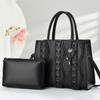 Borsa a Spalla Singola in PU Moderna con Chiusura a Zip e Tasche Interne per Donna