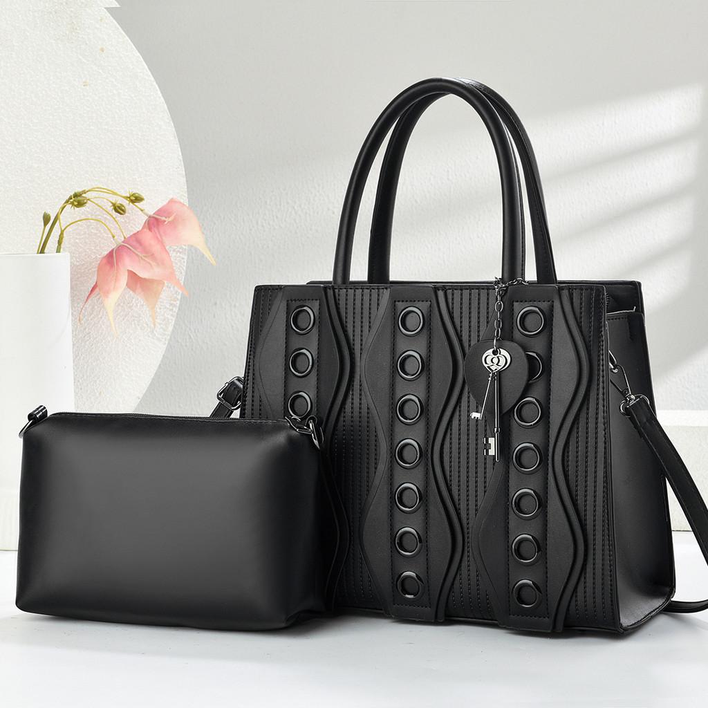 Borsa a Spalla Singola in PU Moderna con Chiusura a Zip e Tasche Interne per Donna