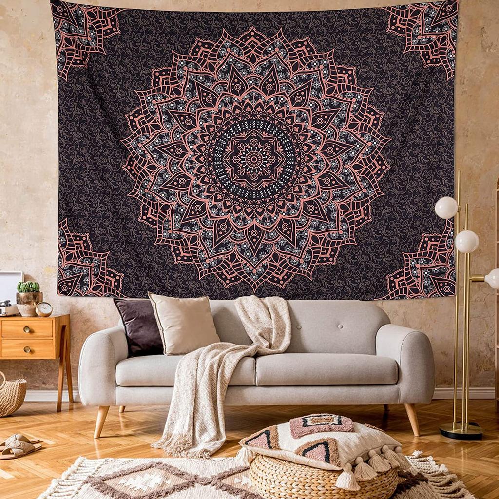 Mandala Tapestry India Wall Tapestry Hippie Room Decor Boho Trippy Tapestry Aesthetic Room Decor Decoration