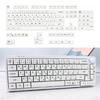 XDA Profile PBT Keycaps Japanese Characters 126PCS Milk White Minimalist Theme for Mechanical Keyboard Customizers
