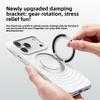 For Magsafe Magnetic Phone Case for iPhone Air 16 15 17 Pro Max with Rotating Holder Ring Soft Silicone Ripple Protection Cover