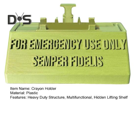 Crayon Holder Desk Ornament 3D Printed Crayon Storage Rack with Hidden Lifting Shelf Multifunctional Crayon Display Organizer Decoration