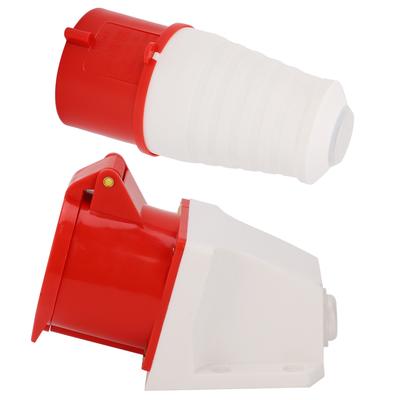 Plug Connector Set 32AMP 5Pin 3P+N+E Waterproof Industrial 3 Phases 220380V 240415V
