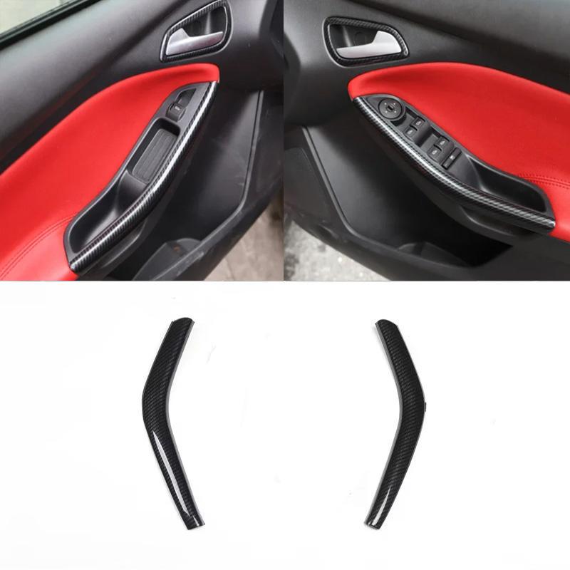 RHD For Ford Focus MK3 2012  ABS Carbon Fiber interior Decoration Accessories door amrest window rise gear  A/C control panle