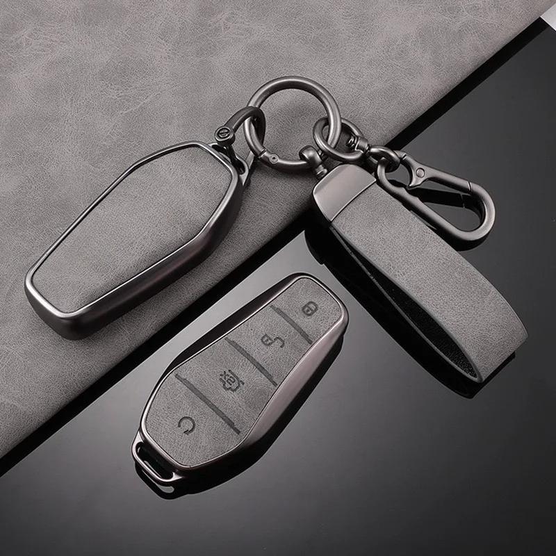 Car Key Case Cover Full Alloy Shell Keyring Pendant For Byd Atto 3 Han Ev Dolphin Durable Second Song Pro Tang Dmi Qin Plus Yuan