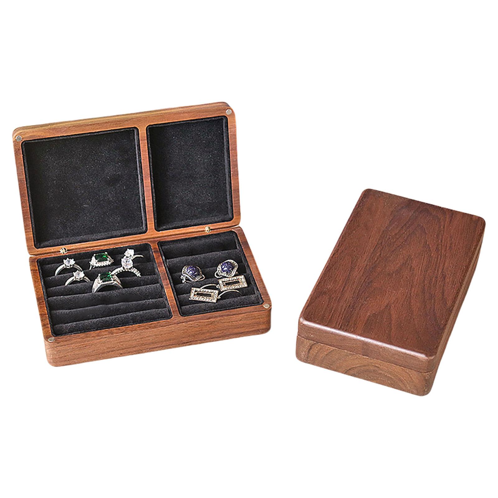 

Elegant Wood Jewelry Storage Case Multipurpose Tiered with Spacious Drawers for Rings and Earring Home Organization