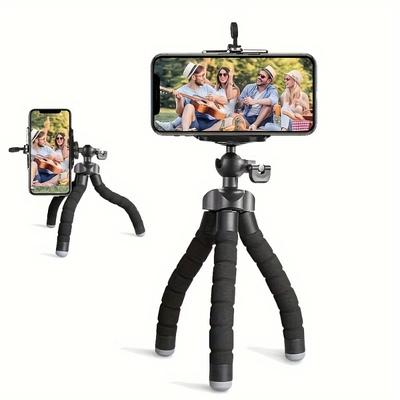 360 ° Rotating Ball Head 8-Claw Fish Phone Stand, Suitable for IPhone and Other Phones and Cameras, Durable and Sturdy, Foldable