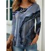 Women's T shirt Tee Tops Graphic Abstract Print Long Sleeve Daily Weekend Fashion Crew Neck Regular Fit Autumn & winter