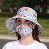 New Anti-UV Women's Sun Protection Hat UPF 50+ Moisture-Wicking Fisherman Hat Breathable Wide Brim Ponytail Hat Cycling Headwear