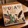 USA 250th Anniversary DIY Pearl Art Painting with Accessories Pearl Gem Paintings Picture Arts Craft for Home Wall Decor