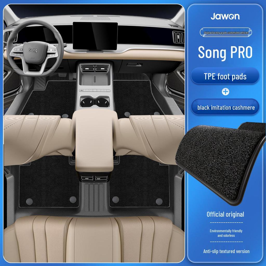 BYD Song PROTPE Floor Mats: Full Coverage, Fits 26 Models, Black Tech Design