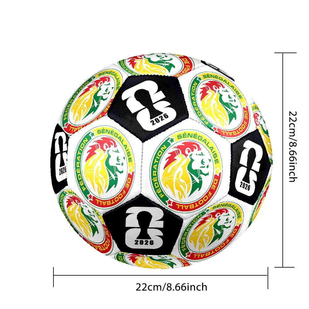 1 pz Pallone da Calcio Senegal Taglia 5 Pallone da Calcio Professionale Partita Allenamento Pallone da Calcio Sportivo Indoor e Outdoor Pallone da Allenamento Club Leggero Resistente Y16