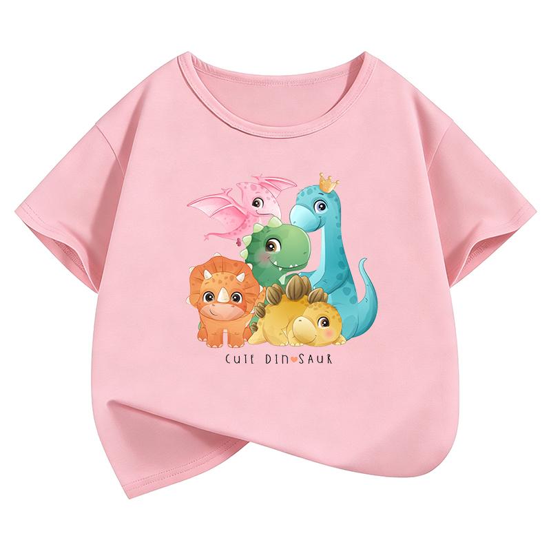 Funny Dinosaur Printed TShirt T Shirt Girls Boys Kids Summer Graphic Short Sleeve Tops TShirts Cute Girls Clothing