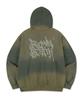 Brownbreath Sprayed Tag Hood Zip Up - Khaki