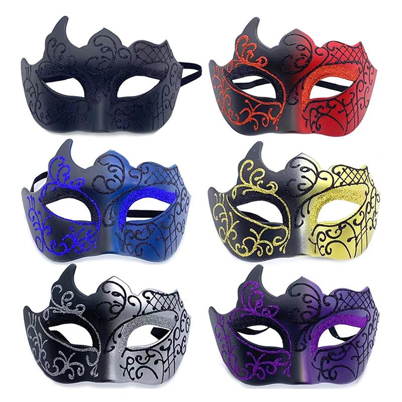 Retro Painted Half Face Masquerade Mask For Women And Men, Venice Mask, Halloween Costume Accessories, Cosplay Party Props