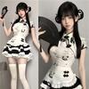 EDREES Chinese Lolita Short Standard Mini Maid Princess Gal Beautiful School Festival Fall Women's Cheongsam, Mass-Produced Sleeves, Colors, 3-Piece