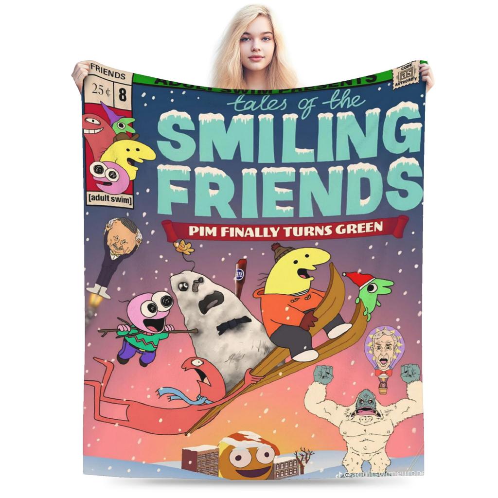 glep smiling friends Gift Blanket For Men Women Warm Cozy Fluffy  Throw Blankets for Bed 50x60 Inches Multiple Sizes