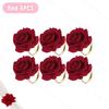 2025 New Valentine's Day Napkin Rings Rose Metal Napkin Rings Faux Flower Napkin Rings Wedding Banquet Birthday Decoration