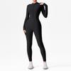Cross-border Half-Zip Slimming Yoga Jumpsuit - Nude Feel One-Piece Dance & Fitness Wear