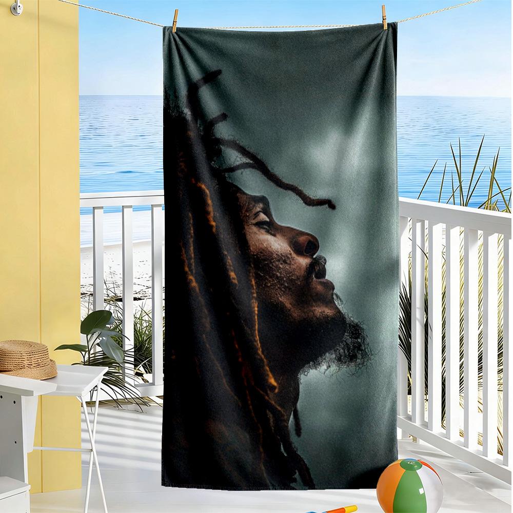 Bob Marley Beach Towel Super Soft Absorbent Comfortable Lightweight Portable for Swimming,Beach,Camping, Travel, Beach Accessories,Gym