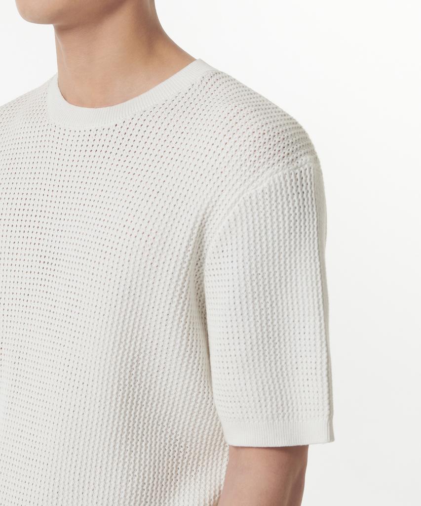 Musinsa Standard Crochet Crew Neck Short Sleeve Knit [Ivory]