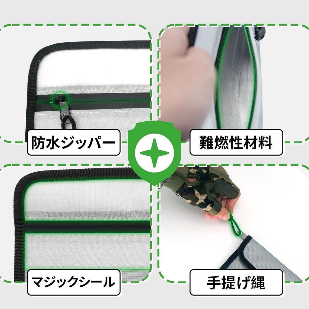 ISLANDSAFE Fireproof & Water-Resistant Money Bag, Small, 3-Pack (20 × 12 Cm), QT