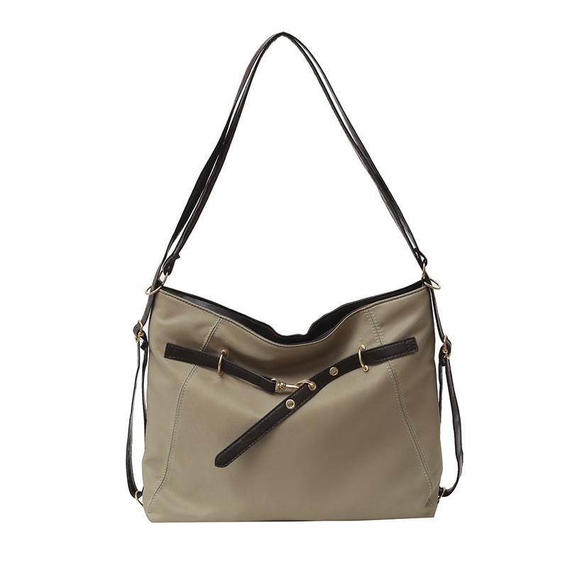 Fashionable Green And Coffee Large Tote Bag For Women Stylish Multi-functional Shoulder Bag зелёный