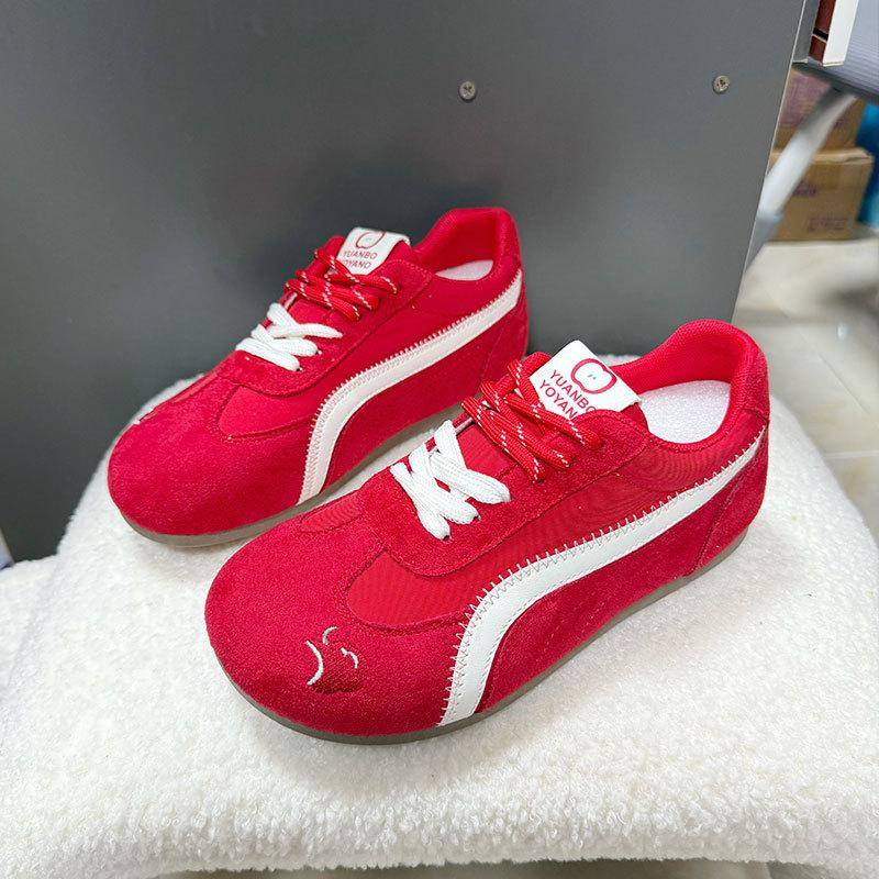 Versatile Korean shoes women's spring and summer new board shoes student platform German training shoes women