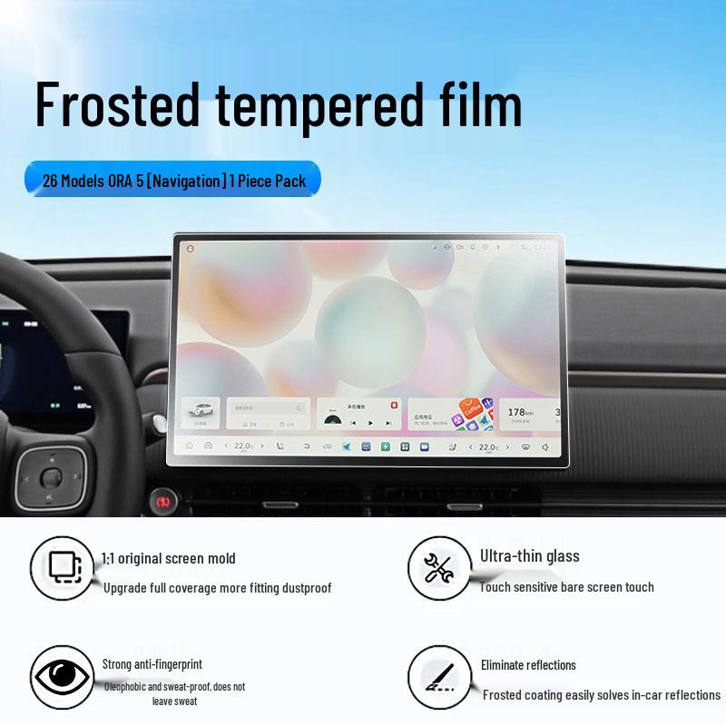 Tempered Glass Screen Protector for Great Wall ORA 5 Car Navigation - 26 Models Compatible