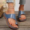 Fashion Round Toe Plus Size Cover Toe Sandals and Slippers Summer Platform Soft Sole Anti-slip Wear-resistant Casual Beach Shoes