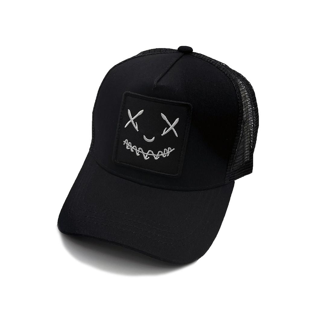 Baseball Cap Summer Breathable Mesh Embroidered Letter Style For Casual Wear Black