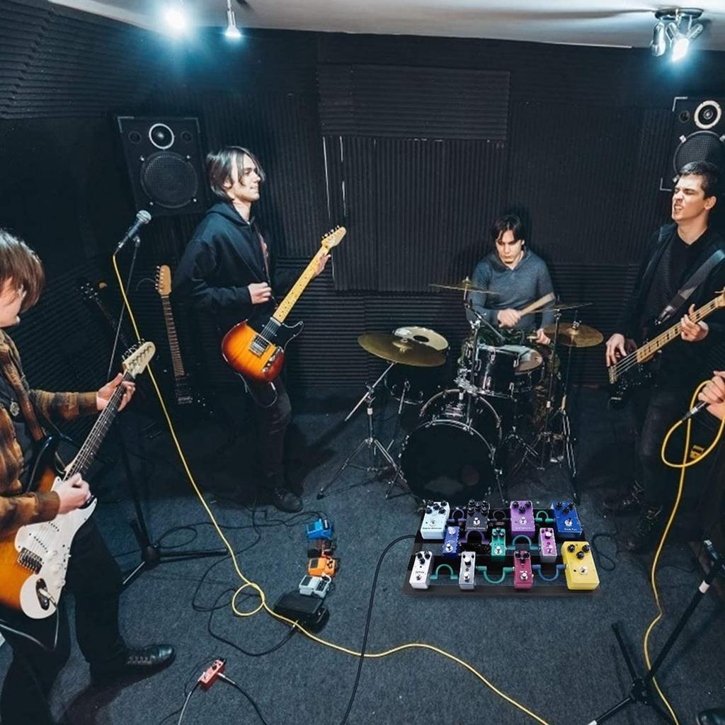 Jufjsfy Guitar Pedal Guitar Effect Pedal Aluminum Alloy Pedal Board with Carrying Effect Pedal Compact Board, Board, Bag, Plate,