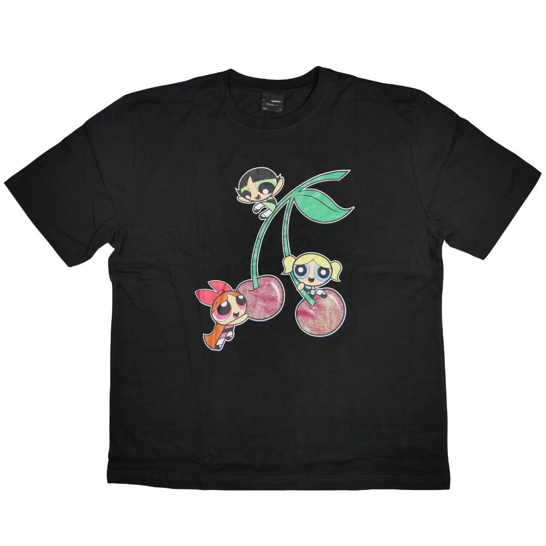 

[USED] Large - Overseas Exclusive, Not Available in Japan - The Powerpuff Girls T-Shirt with Glitter Print