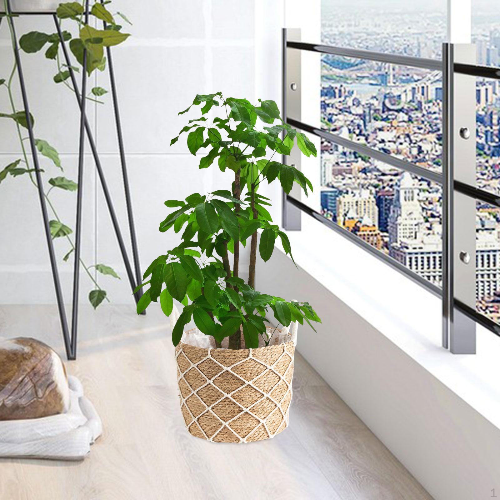 

Напольная подставка для цветов, держатель для цветочного горшка, легкие плетеные корзины для офиса на балконе L