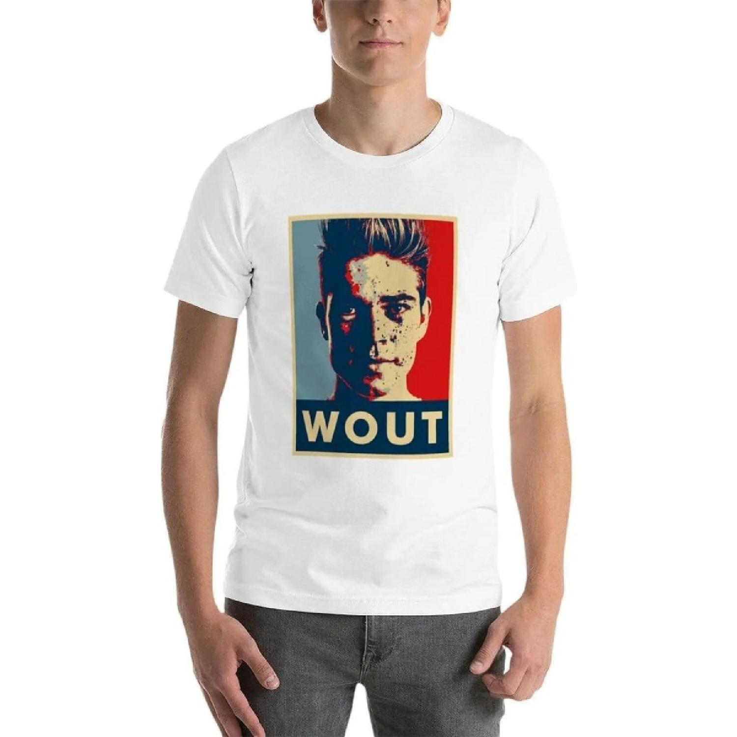 FTYHKsedhcx Wout-van-Aert-16-Футболка-милые-топы-мальчики-животный-принт-футболка-с-графикой S белый